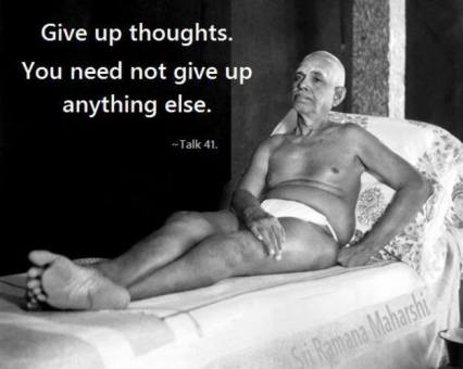 ramana give up thoughts