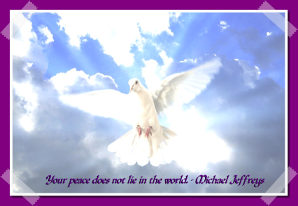 mj peaceless world dove sky pic quote framed